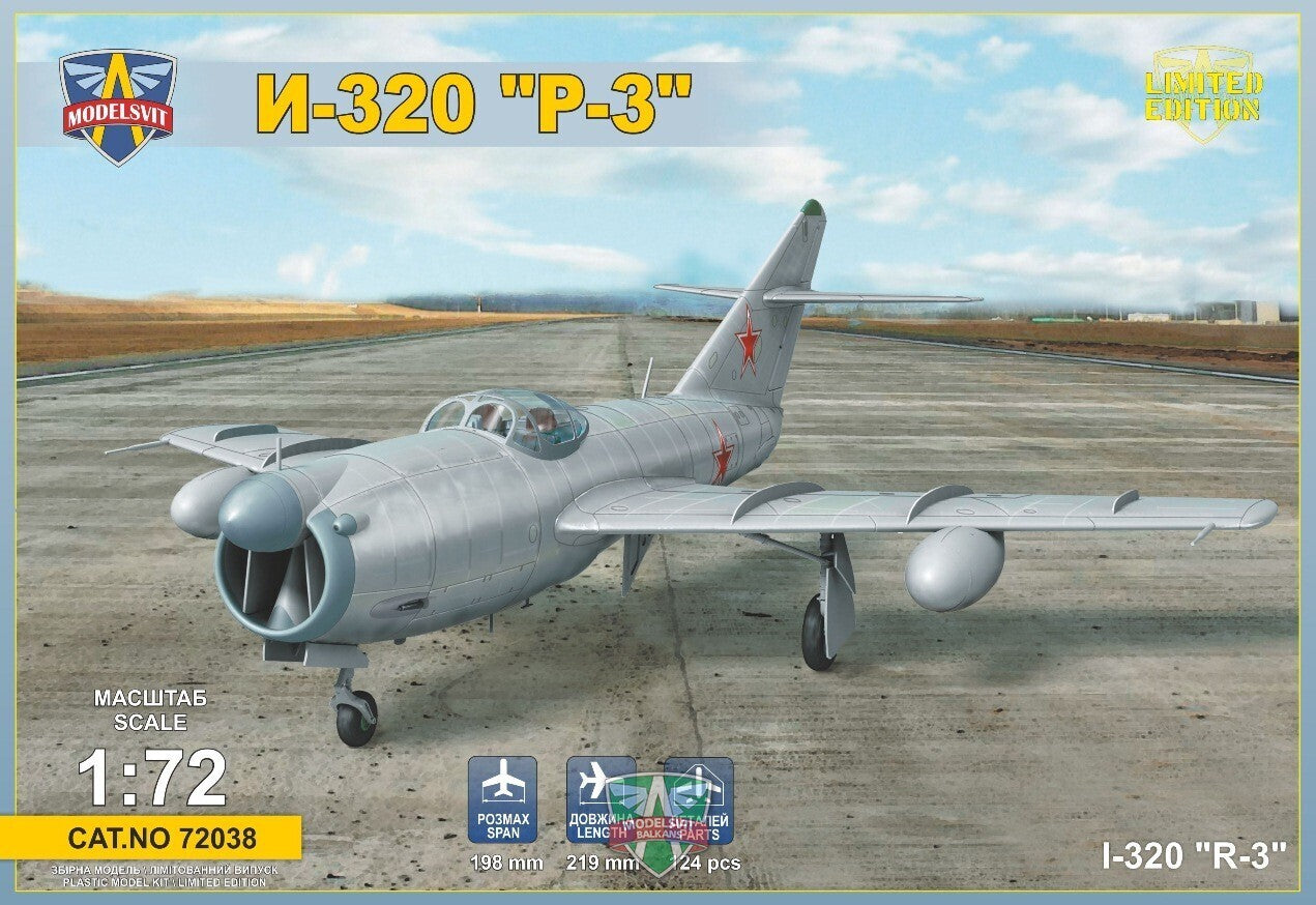 MSVIT72038 ModelSvit 1/72 I-320 R-3 All-weather interceptor prototype Plastic Model Kit Modelsvit