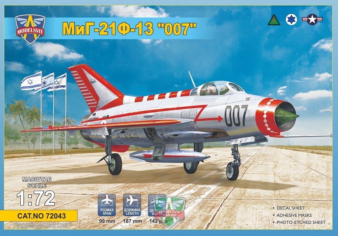MSVIT72043 ModelSvit 1/72 MiG-21F-13 "007" (Operation "Diamond") Plastic Model Kit Modelsvit