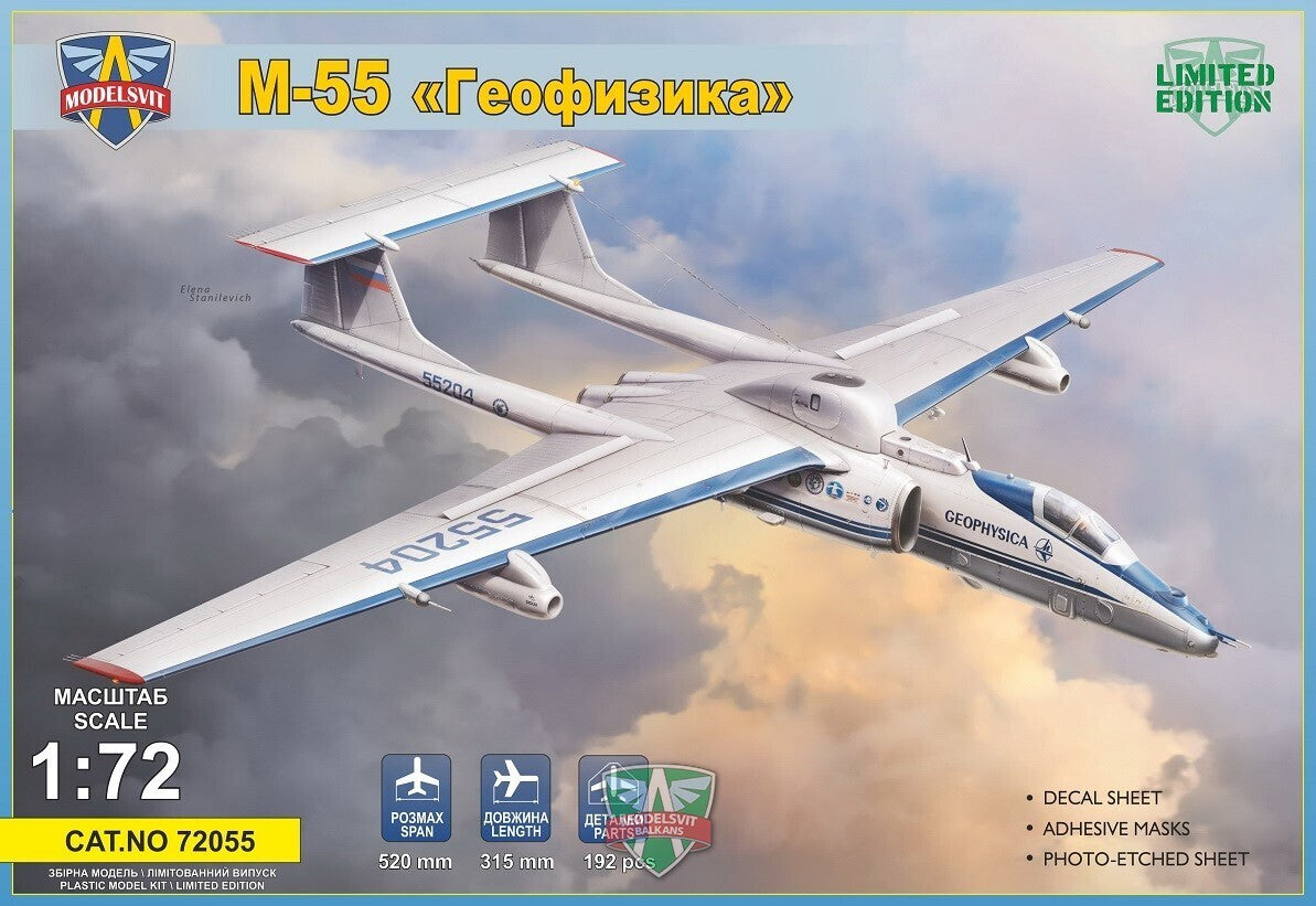MSVIT72055 ModelSvit 1/72 Myasishchev M-55 "Geophysica" Plastic Model Kit Modelsvit