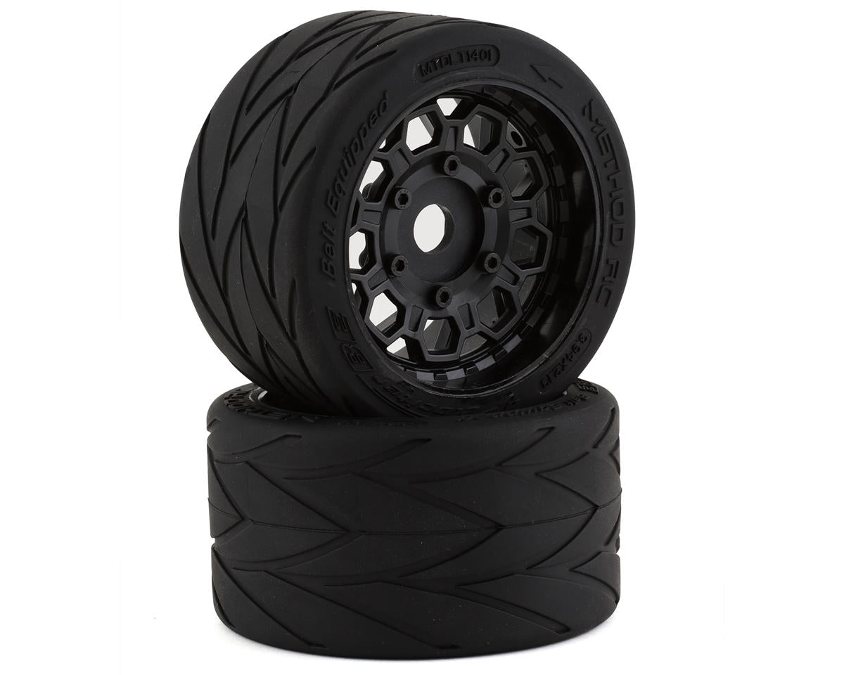 Method RC Velociter 54/100 Belted On-Road Tyres Mounted on Hive Wheels, Arrma Infraction 6S - MTD1401