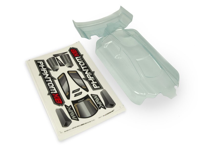 MV150089 Maverick Clear Lexan Phantom XB Body & Wing - W/ Decal [150089] Maverick