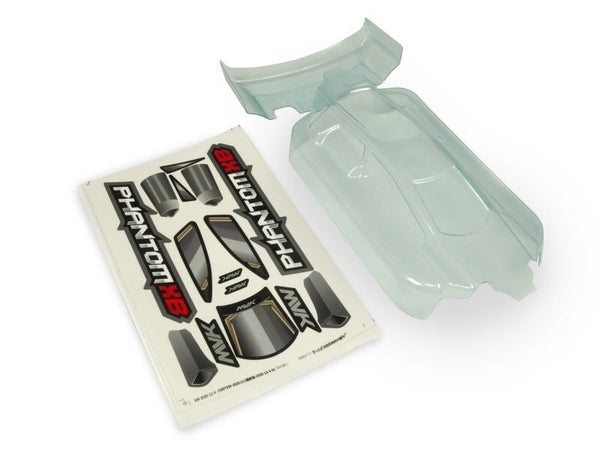 MV150089 Maverick Clear Lexan Phantom XB Body & Wing - W/ Decal [150089]