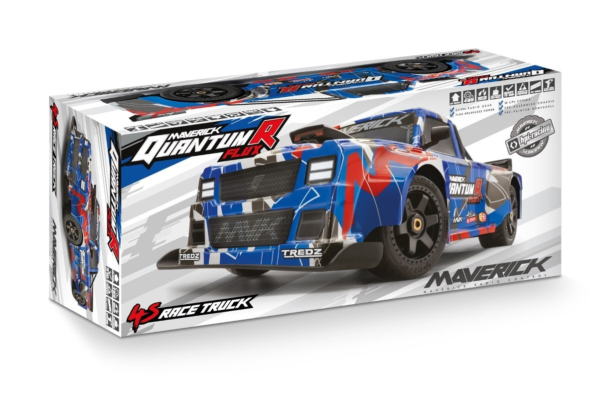 MV150312 Maverick QuantumR Flux 4S 1/8 4WD Race Truck - Blue/Red 150312 Maverick