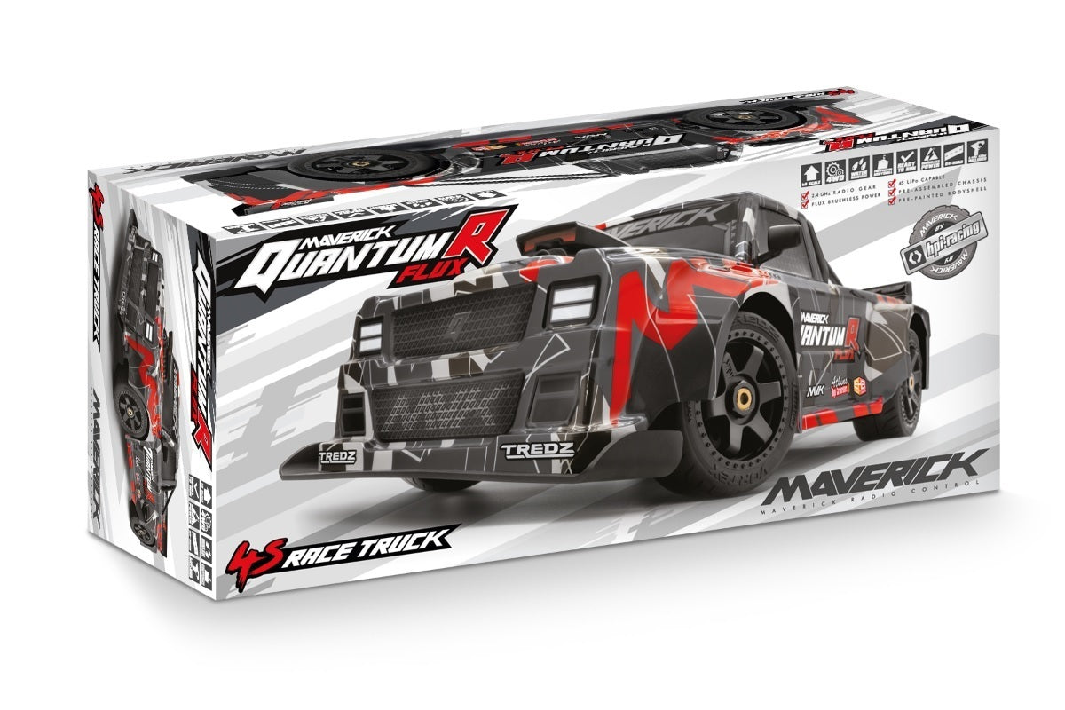 MV150313 Maverick QuantumR Flux 4S 1/8 4WD Race Truck - Grey/Red 150313 Maverick