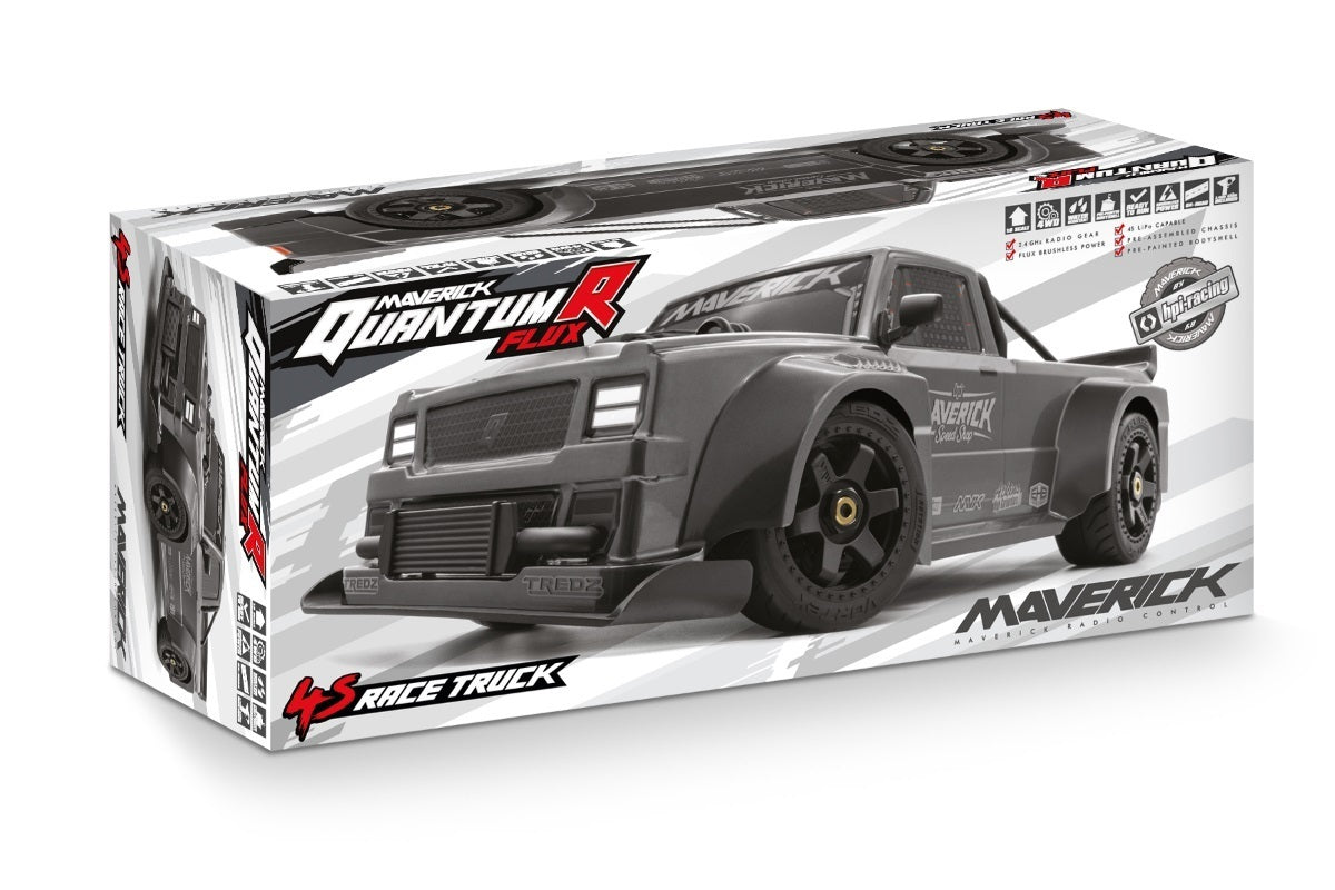 MV150351 Maverick QuantumR Flux 4S 1/8 4WD Race Truck - Grey 150351 Maverick