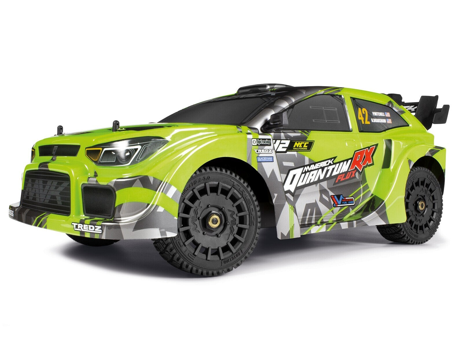 MV150361 Maverick QuantumRX Flux 4S 1/8 4WD Rally Car - Fluoro Green Maverick