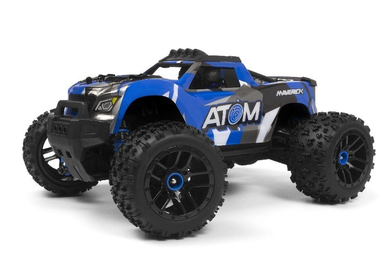 MV150500 Maverick 1/18 Atom RTR 4WD Electric RC Monster Truck - Blue