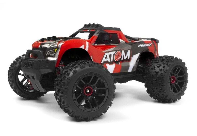 MV150501 Maverick 1/18 Atom RTR 4WD Electric RC Monster Truck - Red