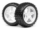 MV22115 Maverick 1:10 BUGGY WHITE REAR WHEEL & TYRE ASSEMBLY [MV22115] Maverick