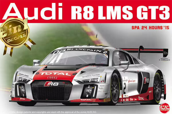 NU-24004 NuNu 1/24 Audi R8 LMS GT3 24h. Spa 2015 WRT Team #1 & #2 (2 decals)