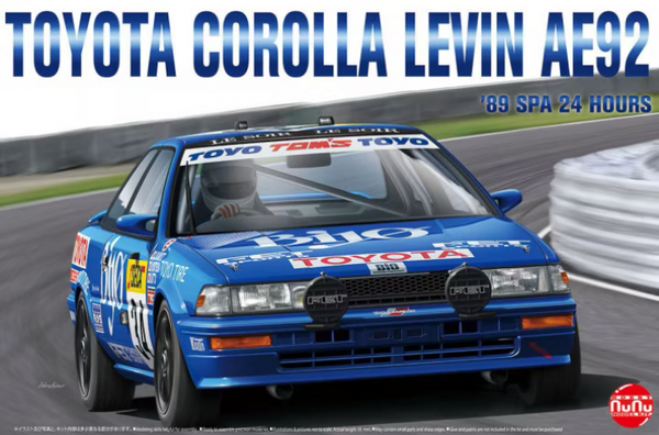NU-24016 NuNu 1/24 Toyota Corolla Levin AE92 24h Spa 1989 Plastic Model Kit