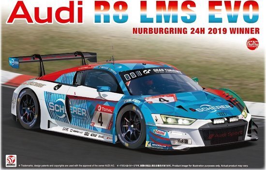 NU-24026 NuNu 1/24 Audi R8 LMS EVO 24hNurburgring 2019 Winner Plastic Model Kit [24026] NuNu