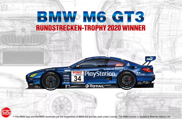 NU-24027 Nunu 1/24 BMW M6 GT3 Nurburgring 2016 24h Playstation Plastic Model Kit