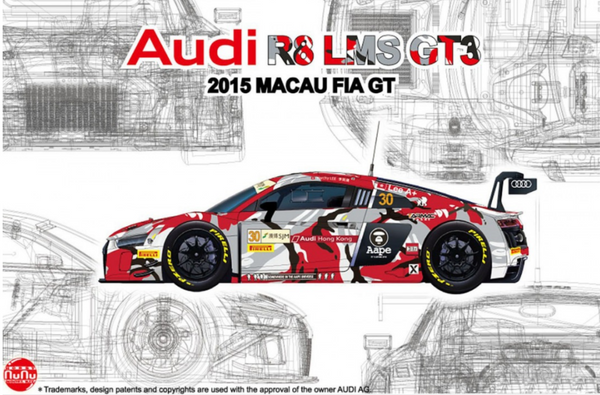 NU-24028 Nunu 1/24 Audi R8 LMS GT3 GP macau 2015 FIA-GT Plastic Model Kit
