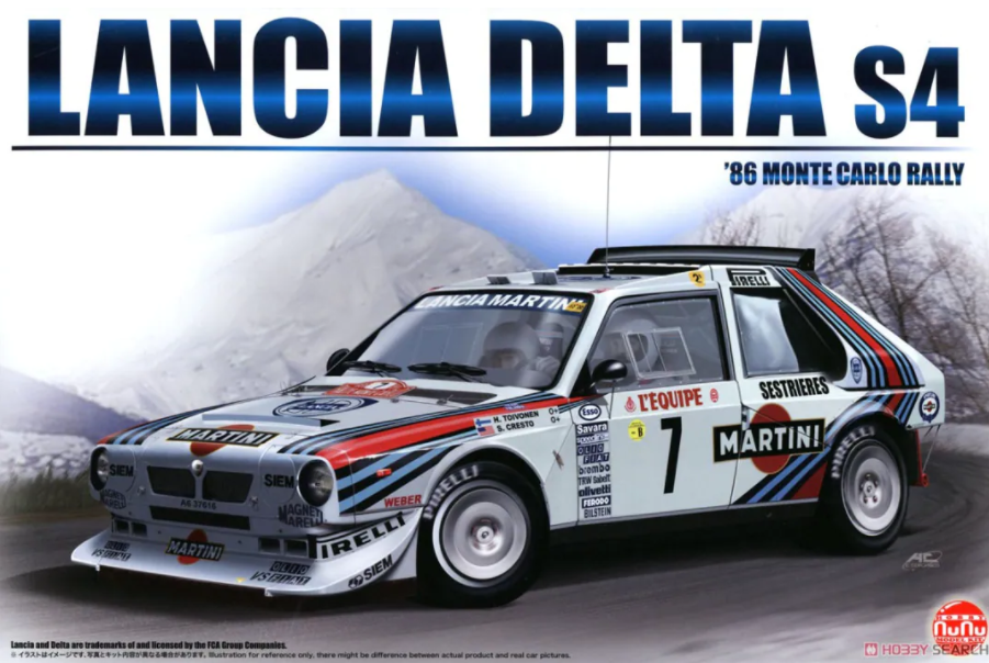 NU-24030 NuNu 1/24 Lancia Delta S4 Martini Montecarlo rally 1986 Plastic Model Kit [24030] NuNu