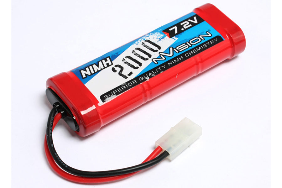 NVO1000 nVision NiMH 2000 7,2V Stick w/Tamiya Plug 14 AWG Nvision