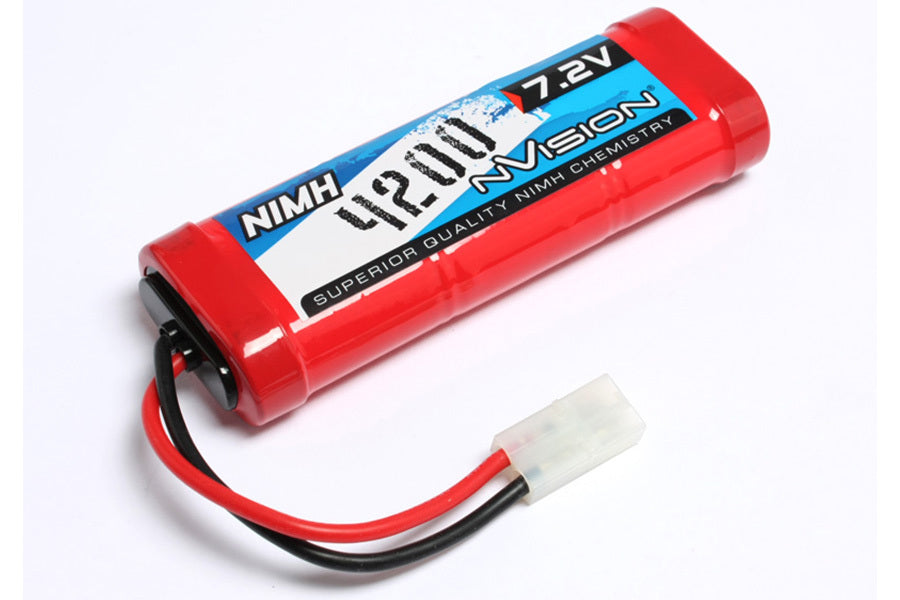 NVO1002 nVision NiMH 4200 7,2V Stick w/Tamiya Plug 14 AWG Nvision