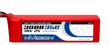 NVO1841 LiPo 3800mAh 2S 7.4V 35C (Deans plug) Nvision