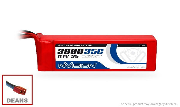 NVO1875 LiPo 3800mAh 3S 11.1V 35C (Deans plug)