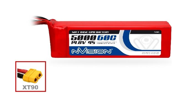 NVO1896 LiPo 5000mAh 4S 14.8V 60C (XT90 plug)