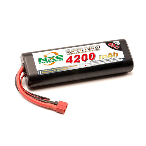NXE4200HCR402SDEANS NXE 7.4v 4200mah 40c Round Hard Case Deans NXE