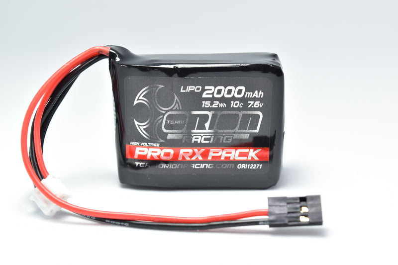 ORI12271 Team Orion Racing LiPo Hump Receiver Battery Pack (2000mAh / 7.6V / 51x39x21)