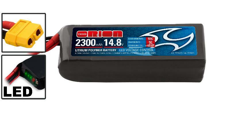 ORI60238 LiPo 2300mAh 4S 14.8V 55C (XT60) - Racing Drone Battery Team Orion