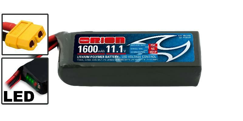 ORI60239 11.1v 1600mah 75C (XT60) - drone LiPo Team Orion