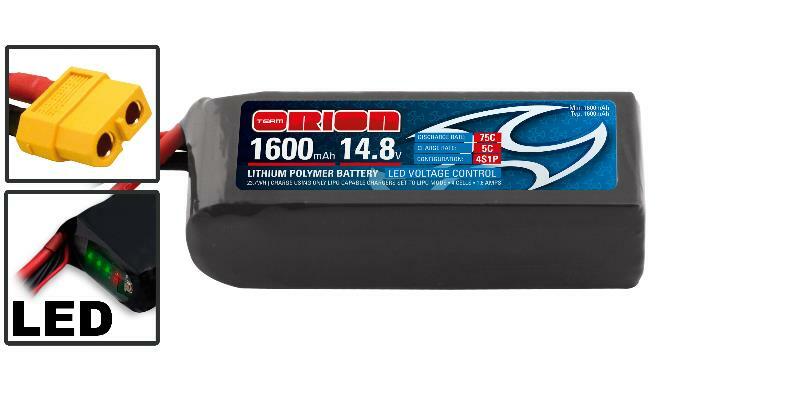 ORI60240 LiPo 1600mAh 4S 14.8V 75C (XT60) - Racing Drone Battery Team Orion