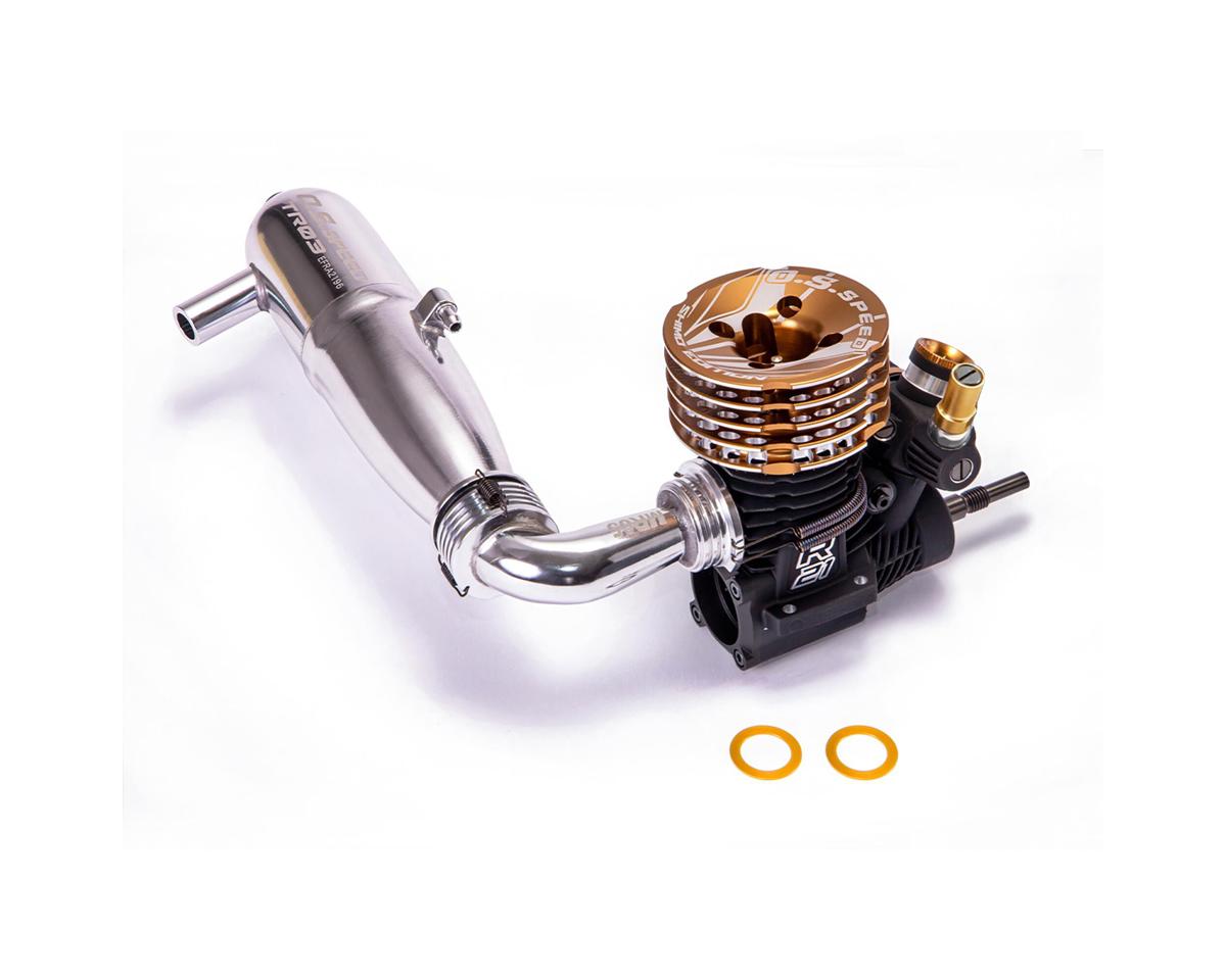 OS Engines Speed R21 Shimo Edition 3 .21 On Road Engine with MR05 Manifold and EFRA2196 Pipe - OSM1FG01