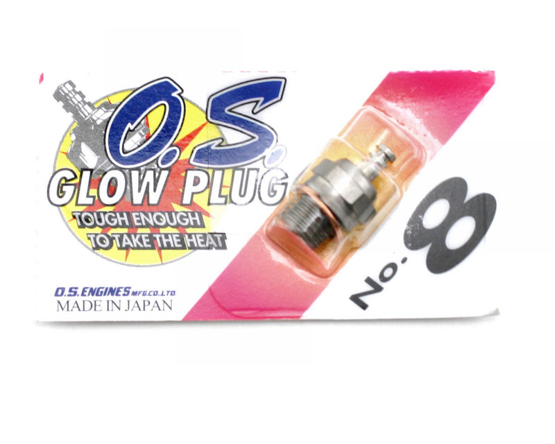 OSM71608001 OS Engines No. 8 Glow Plug, Long, Medium Aircraft/Car (non turbo)