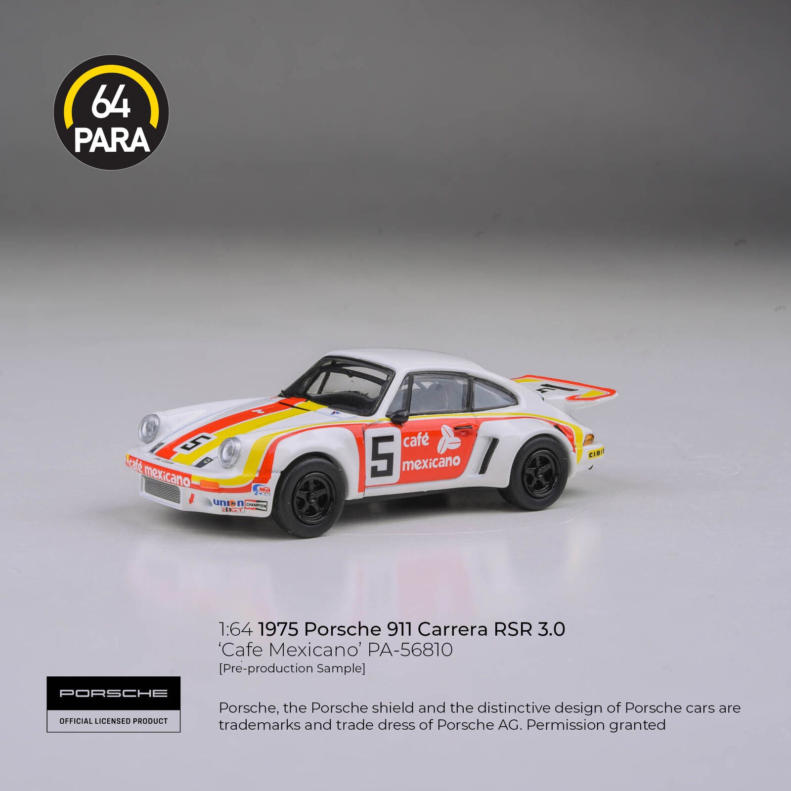 Para64 1/64 1974 Porsche 911 3.0 RSR 'CafÃ© Mexicano'