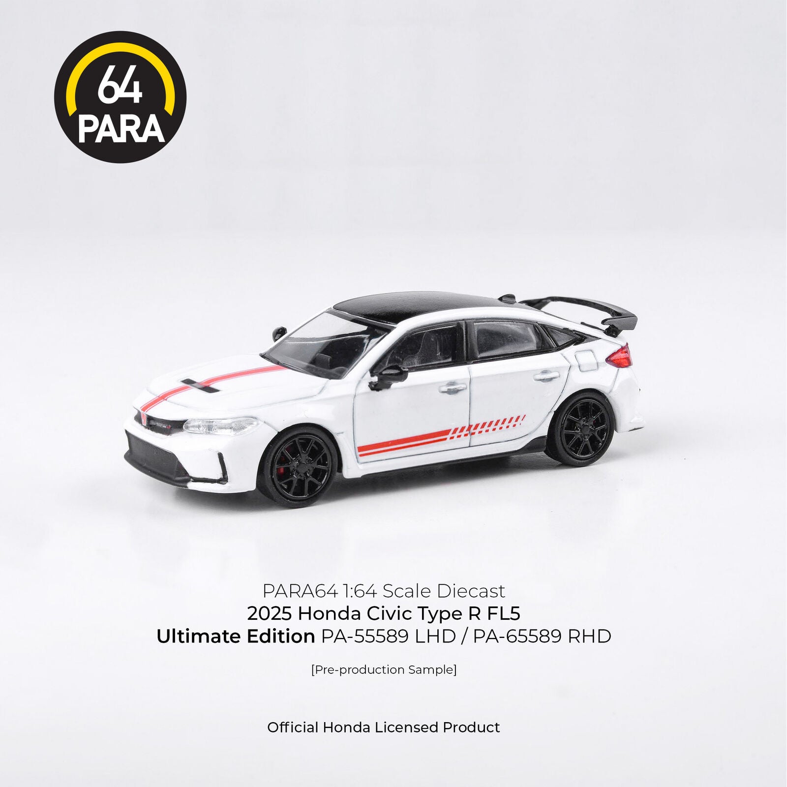 Para64 1/64 2025 Honda Civic Type R Ultimate Edition RHD Diecast Model Car
