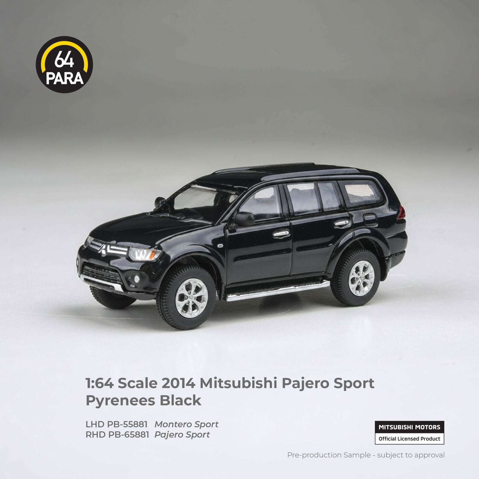 Para64 1/64 2014 Mitsubishi Pajero Sport Pyrenees Black