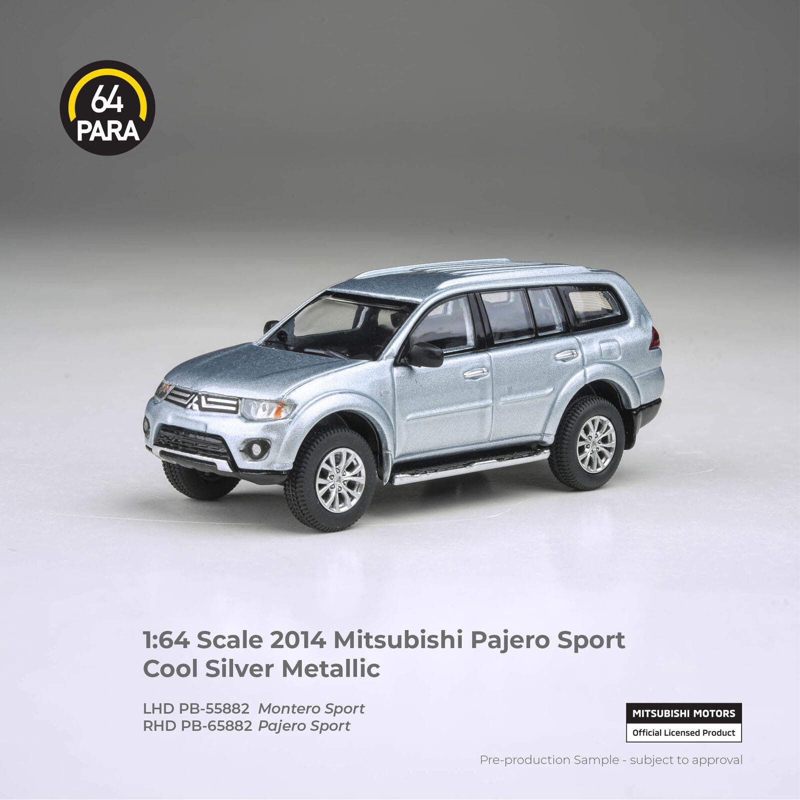 Para64 1/64 2014 Mitsubishi Pajero Sport Cool Silver Metallic