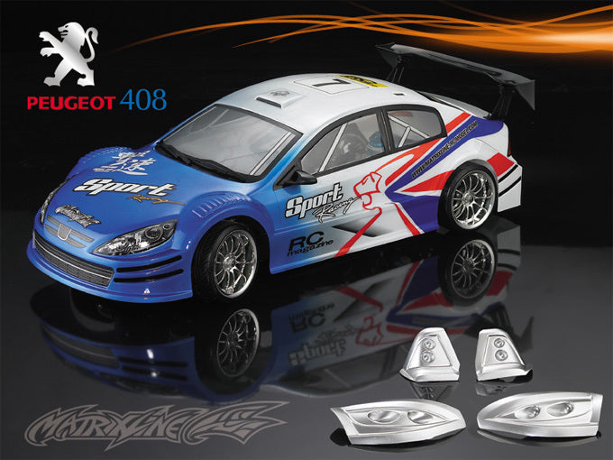PC201021 MATRIXLINE RC 1/10 RC Peugeot 408 clear body MATRIXLINE