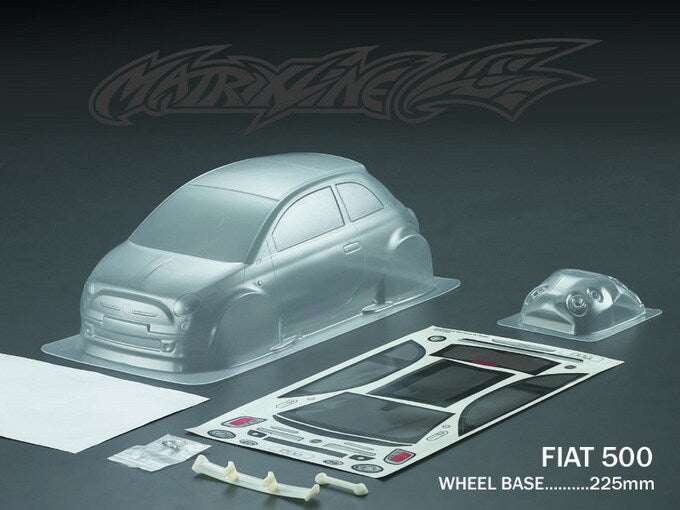 PC201028 MATRIXLINE RC 1/10 RC FIAT 500 M-CHASSIS Model Car Body MATRIXLINE