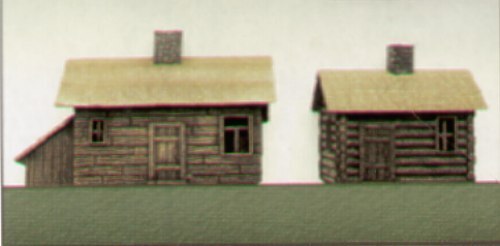 Pegasus 1/144 Russian Style Farm Houses (2 per pack)