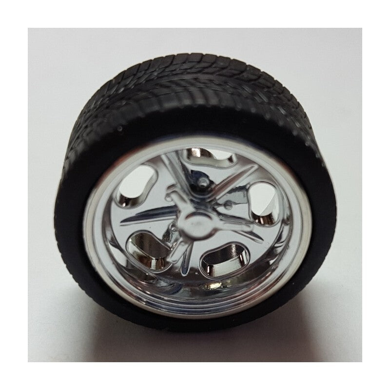 Pegasus 1/24 "Schuey€™s" 19" Rims W/Tires Chrome for Scale Models [1279]