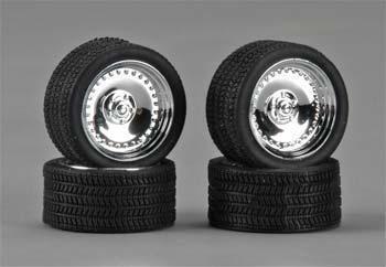 Pegasus 1/24 "Cl€™S" 19" Rims W/Tires Chrome for Scale Models [1285]
