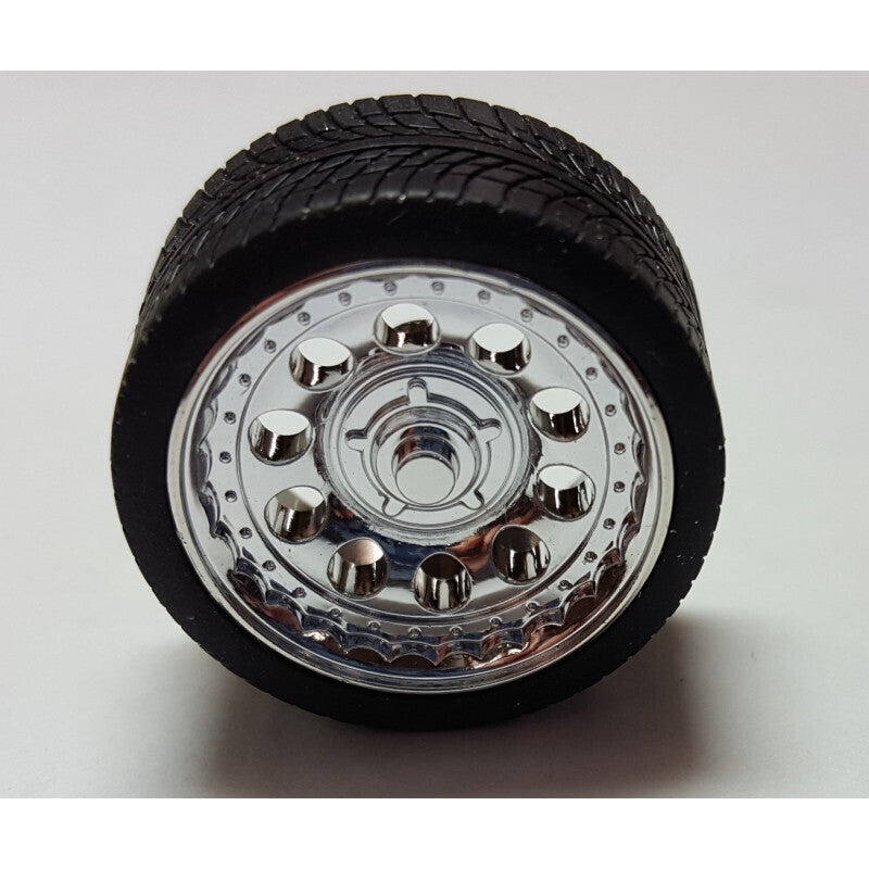 Pegasus 1/24 "Magnums" 19" Rims W/Tires Chrome for Scale Models [1286] PEG-1286