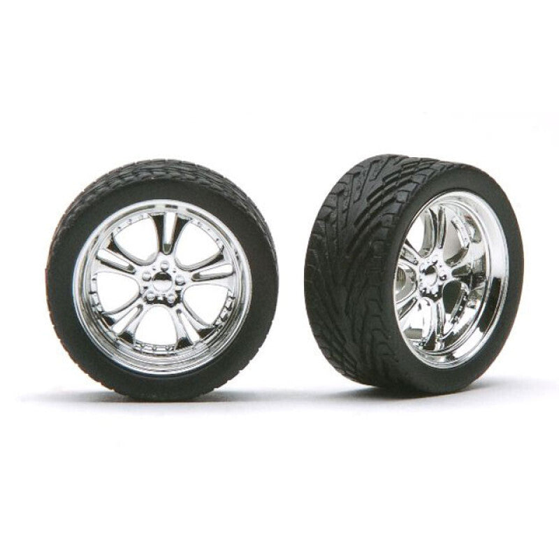 Pegasus 1/24 23" Phat Daddy's Rims W/Tires Chrome for Scale Models [2303] PEG-2303