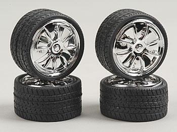Pegasus 1/24 23" Got Money Chrome Spinners for Scale Models [2361]