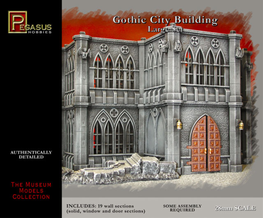 Pegasus 28mm Gothic City Building Large Set Plastic Model Kit [4923] PEG-4923