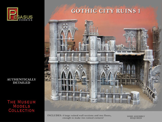 Pegasus 28mm Gothic City Ruins Set 1 Plastic Model Kit [4930]