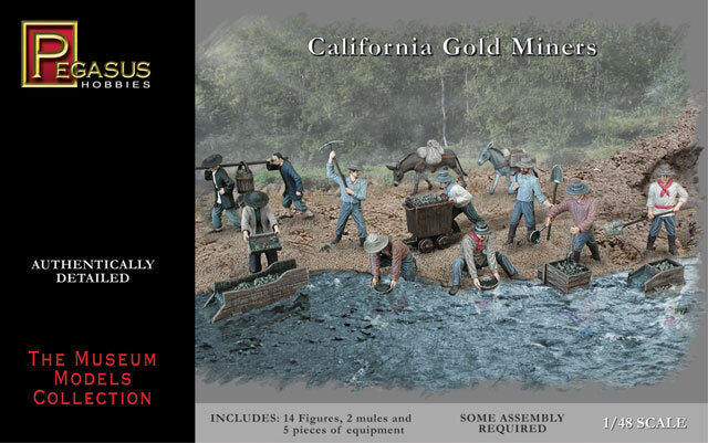 Pegasus 1/72 California Gold Miners Plastic Model Kit [7007]
