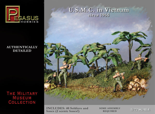 Pegasus 1/72 U.S.M.C. in Vietnam Circa 1965 (42 piece per pack) PEG-7401