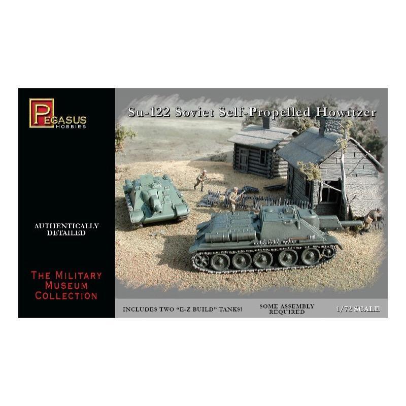 Pegasus 1/72 SU-122 Soviet Self-Propelled Howitzer (2) Plastic Model Kit [7664] PEG-7664