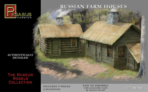 Pegasus 1/72 Russian Farm Houses (2 per pack) PEG-7702