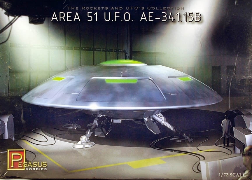 Pegasus 1/72 Area 51 UFO A.E.-341.15B Plastic Model Kit [9100] PEG-9100